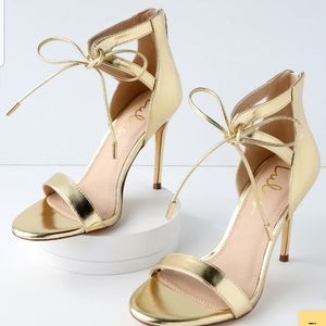 NWT Gold Stilleto Sandals